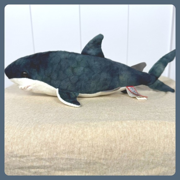 Douglas Plush Great White Shark Stuffed Animal Toy Cuddle Pal Kids Room Decor - Picture 3 of 6